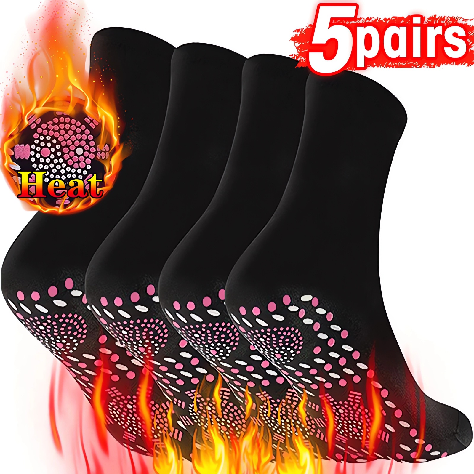Clearance_1-10pairs Tourmaline - Thermal Sock Wool avaliação e preço