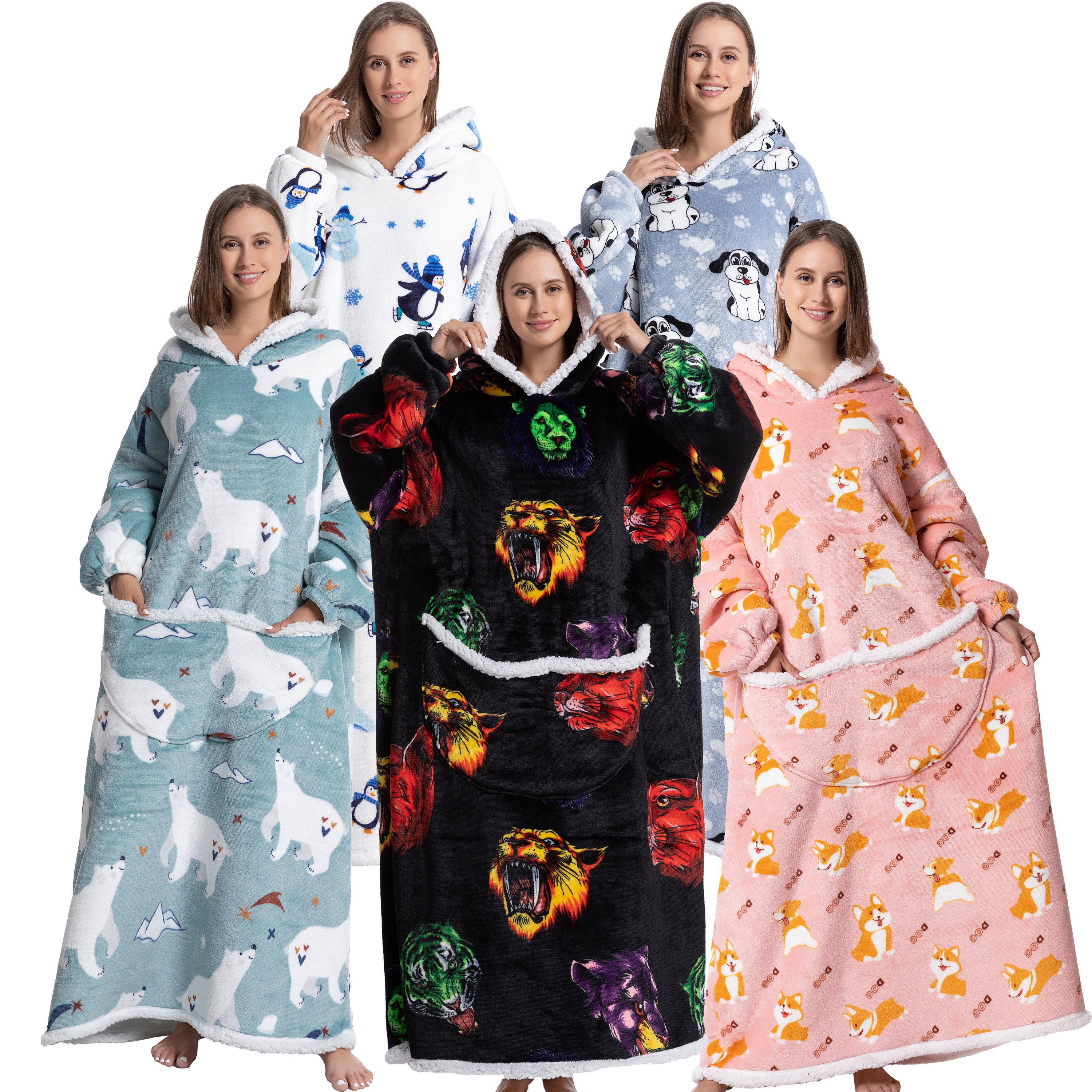 Oversized Wearable Blanket Coz - Sherpa Hoodie Fleece avaliação e preço