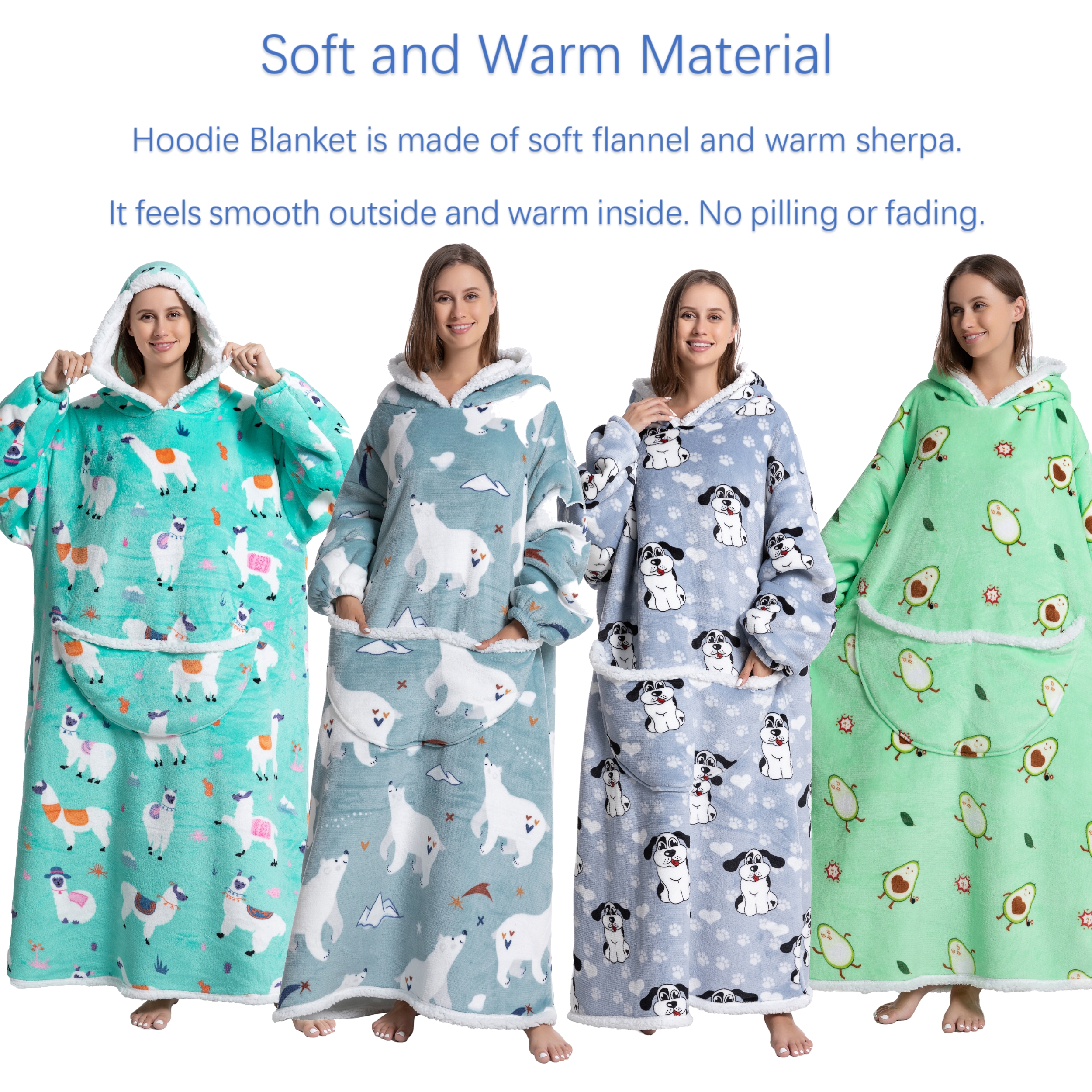 Oversized Wearable Blanket Coz - Sherpa Hoodie Fleece avaliação e preço
