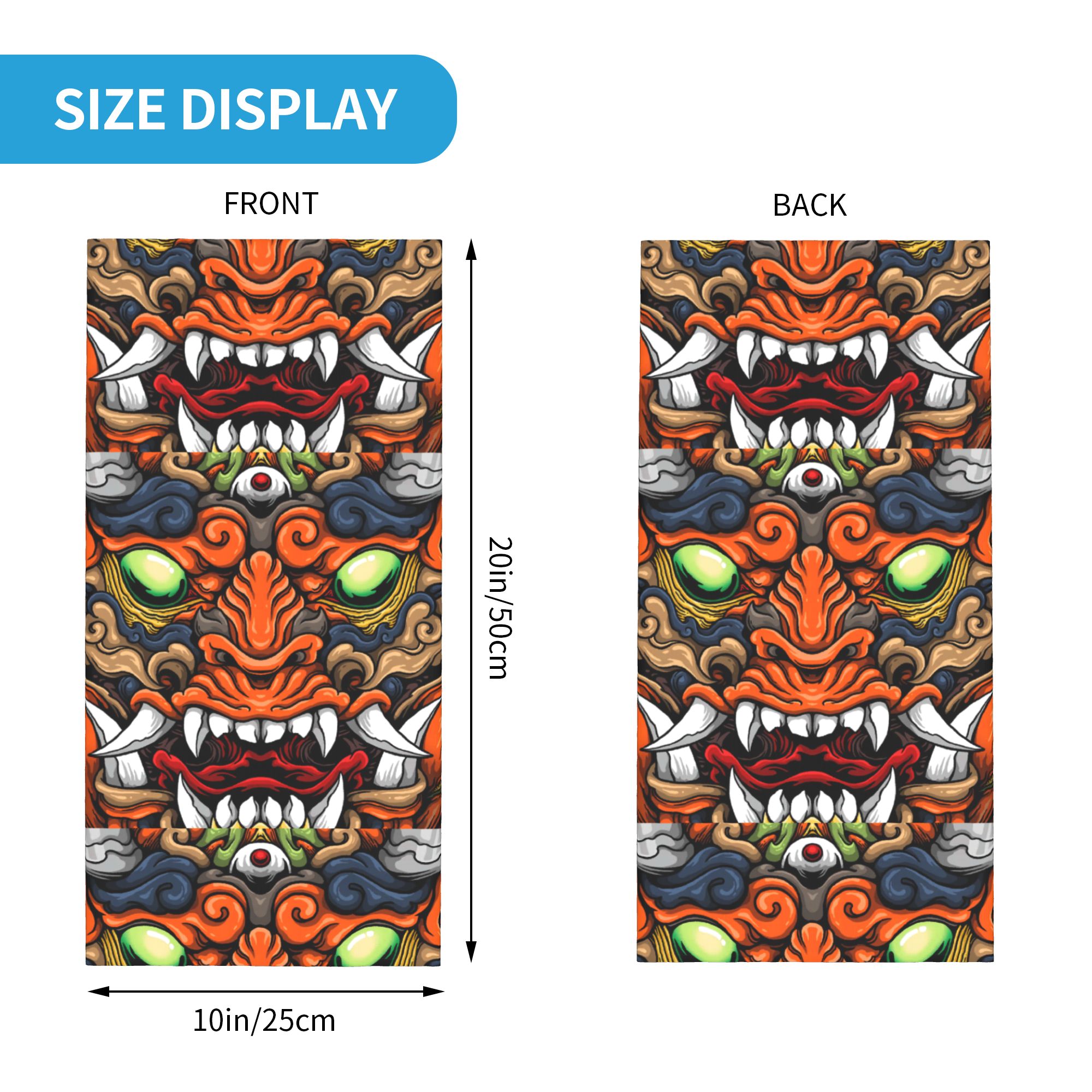 Custom Samurai Demon Oni Winte - Neck Gaiter Fleece avaliação e preço