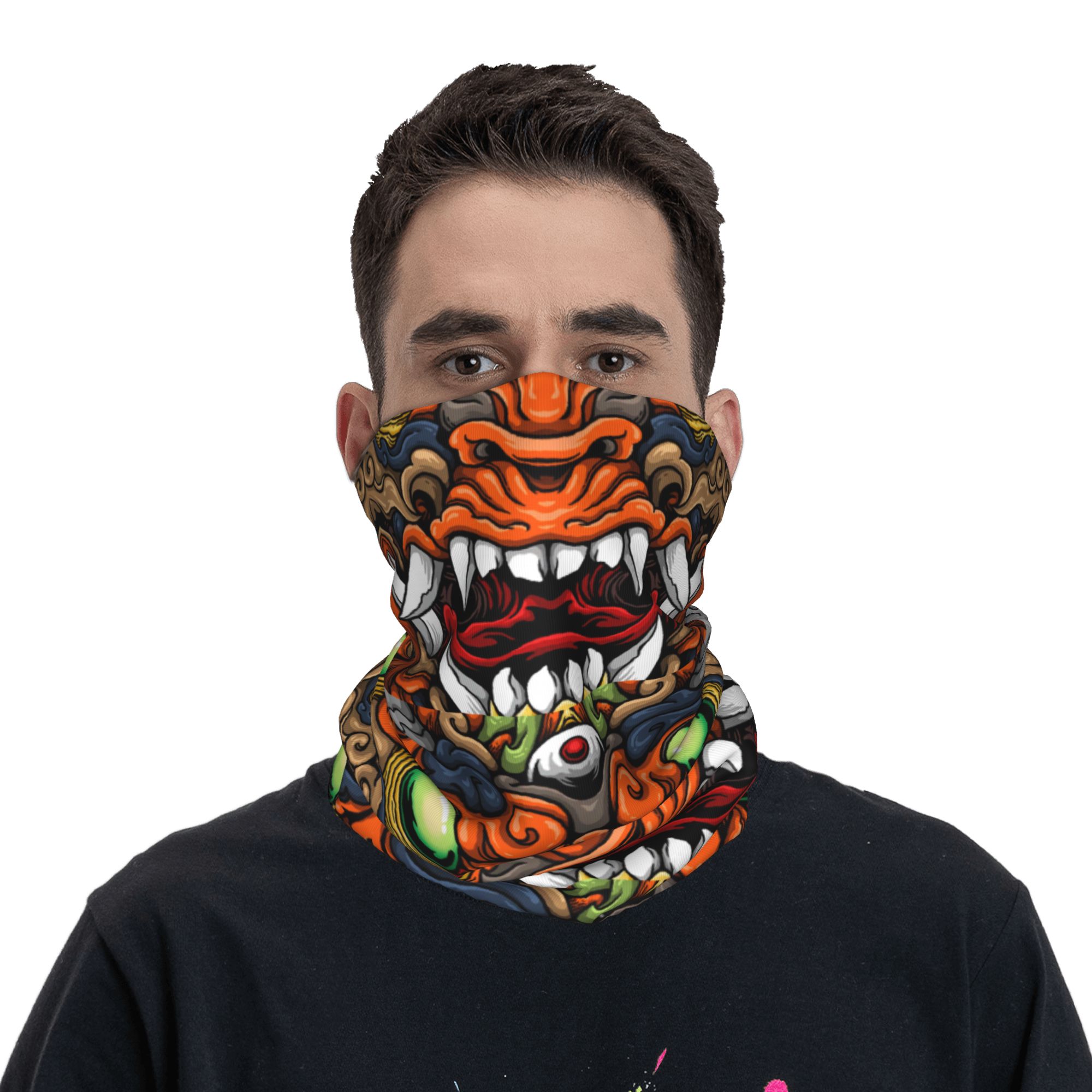 Custom Samurai Demon Oni Winte - Neck Gaiter Fleece avaliação e preço
