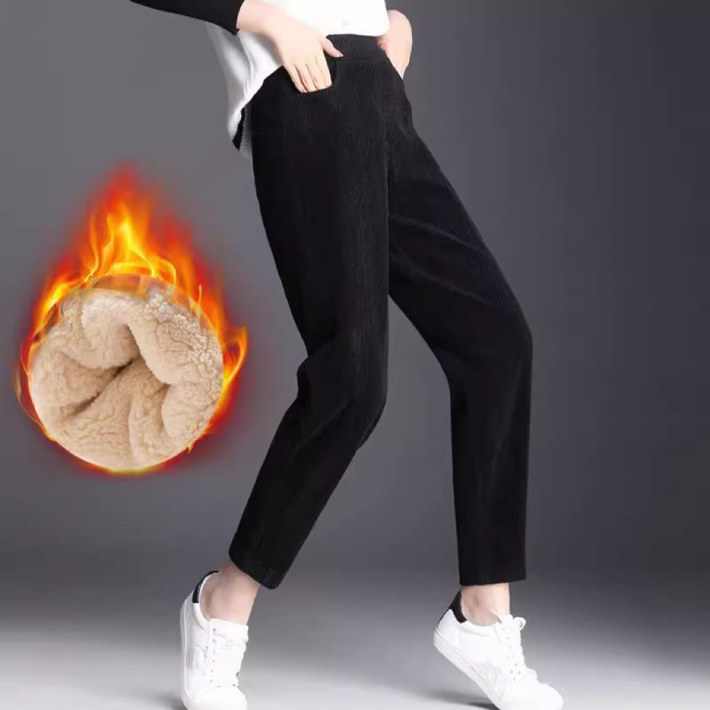 1pcs Women Autumn Winter Plush - Corduroy Pant Warm avaliação e preço