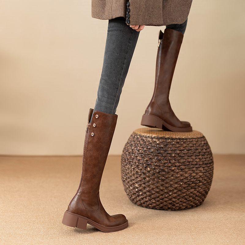 Autumn Winter Middle Heel Ladi - Waterproof Winter Boot avaliação e preço