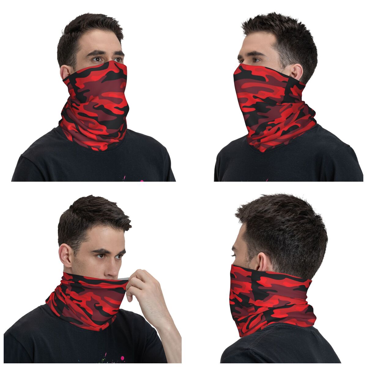 Militaryy Red Camouflage Banda - Neck Gaiter Fleece avaliação e preço