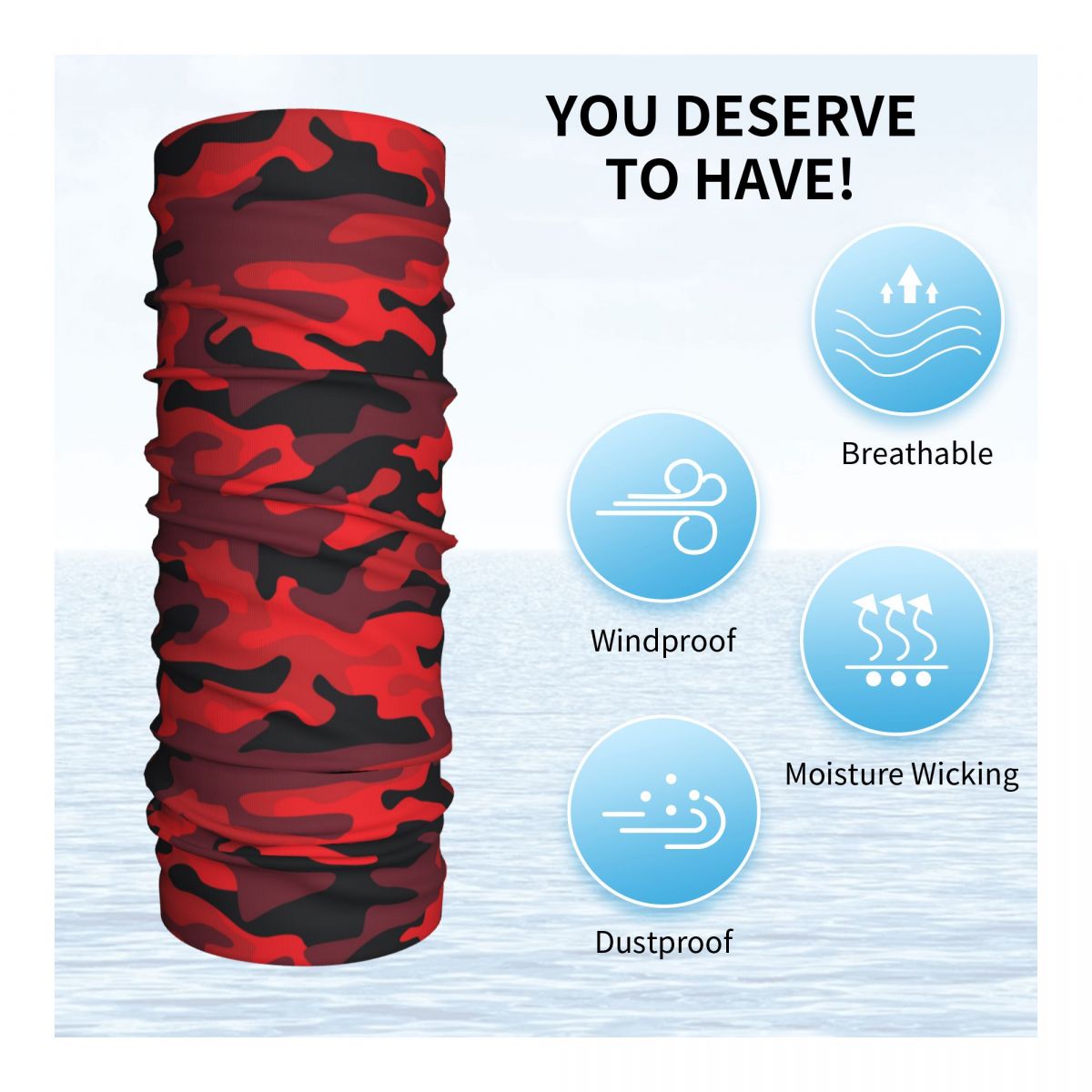 Militaryy Red Camouflage Banda - Neck Gaiter Fleece avaliação e preço